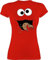 Shirt Damen - Karneval & Fasching - Keks Monster I Krümelmonster I Cookie Monster Fastnacht I Fasnacht I Fasnet - L - Rot - Partner t-Shirts für sie und ihn Faschings Tshirt Karnevals Auge t-Shirt