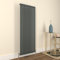 GY Bath Vertical Radiator Anthracite Oval Column Designer 1600x590mm Single Modern Central Heating Rads