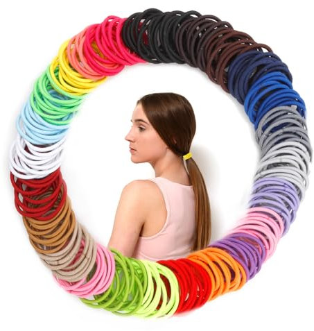 Elastici Capelli Donna,Elastici Per Capelli,100 Pezzi Elastici Per Capelli Donna,Elastici Colorati Per Capelli,Lacci Capelli Donna,Elastici Colorati,Elastici Per Capelli Colorati,Codini Per Capelli