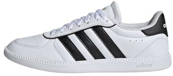 adidas Mujer BREAKNET Sleek Shoes, FTWR White/Core Black/Gold Met., 39 1/3 EU