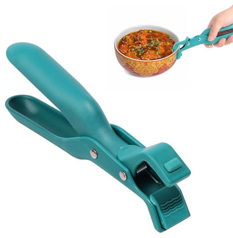 Multi-Purpose Anti-Scald Bowl Holder, Non-Slip Heat Insulation Silicone Hot Plate Tongs Bowl Clips Toaster Oven Pot Pan Gripper for Kitchen (Green)