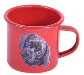 Tazza personalizzata per animali domestici, tazza da caffè per amanti dei cani, tazza con viso di cane, regalo per mamma e cane, foto personalizzata, (350 ml, rosso)