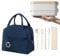 things-4you Fiambrera Comida Trabajo Con Bolsa Térmica Porta Alimentos, Fiambrera Térmica Comida Caliente De Acero Inoxidable, Bolsa Térmica Comida Trabajo, Lunch Box Adultos, Lunch Bag (Blanco)