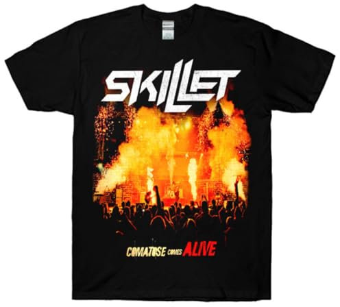 HEIOHL Skillet Rise Concert Tour Black T-Shirt Size S M L 234XL cg426 BlackX-Large