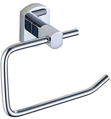 Toilet Roll Holder Wall Mounted. Chrome Bathroom Toilet Roll Holder Round. Modern Tissue Paper Holder Stainless Steel (Oval)