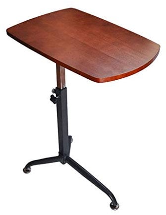 IUokLU Mobiler Laptop-Stehtisch mit Hebefunktion höhenverstellbar Beistelltisch Präsentationswagen Arbeitstisch Sofa-Nachttisch Lazy Table mit Rollen einfach zu，
