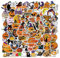 Deen Halloween Sticker 100 Stück,Wasserdicht Vinyl Halloween Aufkleber,Halloween Kürbis Aufkleber Kinder,Halloween Graffiti Sticker für DIY Laptop Gepäck Skateboard Auto Motorrad Fahrrad Scrapbooking