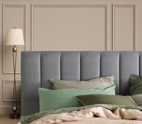 luxisleepltd Genao Upholstered Plush Velvet Headboard for divan bed frame Single double king 26''/30/36''Tal (Cream, 5ft-26''Tall)