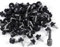 SUPAWAY Lot de 200 Vis auto-perceuses en tôle M4,8x19 mm Tête hexagonale autoperceuse RAL 7016 Gris Vis autoperceuses peintes avec rondelles EPDM et clé à douille M8 Vis tole toiture pour plus fixatio