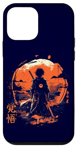 Japanese Anime Samurai Aesthetic in Samurai Anime style Case for iPhone 12 mini