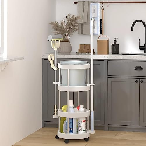 Carrello per la Pulizia con Cesti di Stoccaggio in Alluminio (1,9KG)