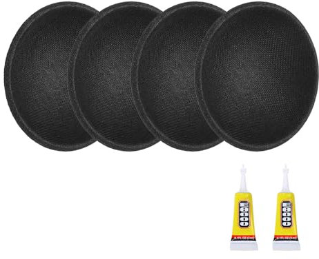 sourcing map 4Pcs Speaker Dust Cap 40mm/1.57 Outer Diameter Dome Paper Cap Subwoofer Coil Cover Caps with Repair Glue for Speaker Decoration Accessory Repair