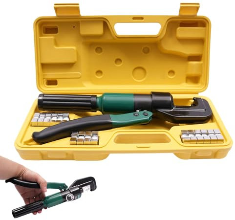 ACROSSPART Pinza crimpatrice idraulica a mano 4 mm² fino a 70 mm² per capicorda con 8 matrici