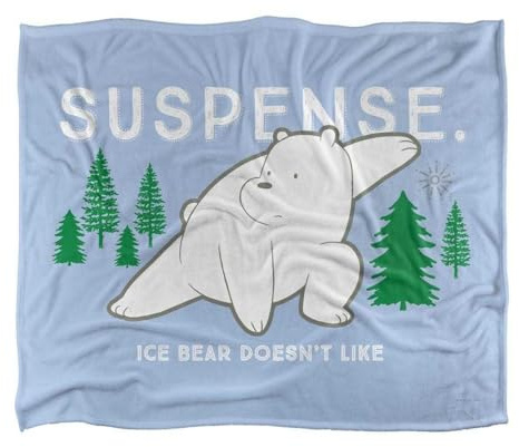 We Bare Bears Suspense Silky Touch Super Soft Throw Blanket 152 X 127 cm, White