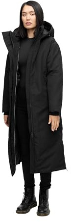 Navahoo Damkappa med magnetisk täcklist och ryggsäckshållare, varm vinterjacka, snövakt 14 XS-5XL, svart, S