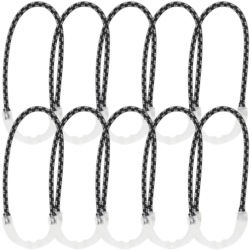 Angoily Lot de 10 Tirettes D'extension Lumineuses pour Fermeture Éclair, Cordons en PU Résistants, Accessoires Pratiques pour Vêtements et Paquet D'extérieur, pour Randonnée et Activités