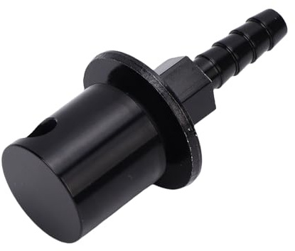 Keenso Fuel Tank Vent Valve, 19 174 5 16in Hose Barb Fitting Universal Roll Over Valve with Mesh Filter, for Cars ATV UTV Off Road Vehicles (Black)