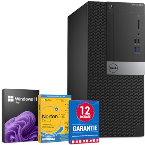 Dell OptiPlex 3040 PC Computer Intel Core i3-6100@ 3,7 GHz 8 GB 256 GB SSD mit Windows 11 Pro & GRATIS Bluetooth, WLAN & Antiviren-Software inkl. 12 Monate Garantie (Generalüberholt)