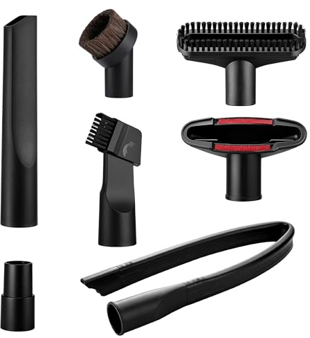 Zocipro 7Pcs Vacuum Cleaner Attachments Set, 32mm&35mm Vacuum Accessories | Universal, Compatible with Henry Hoover Heads, Includes 62cm Flexible Crevice Nozzle, Hair Brush, Flat Suction Tool