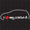 I love my Opel Corsa D - Sticker ,Bj 08-14