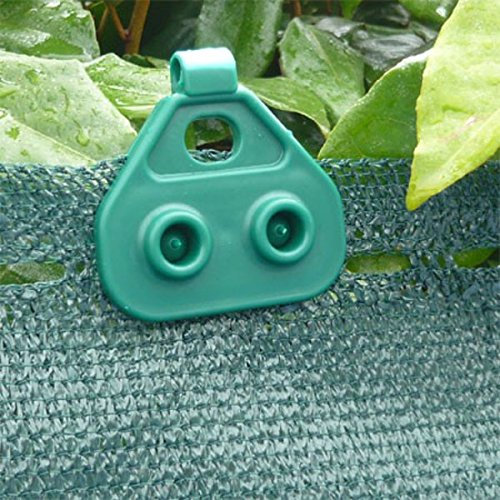 Cogex Clip de fixation pour brise-vue / Bâche x 40 Vert