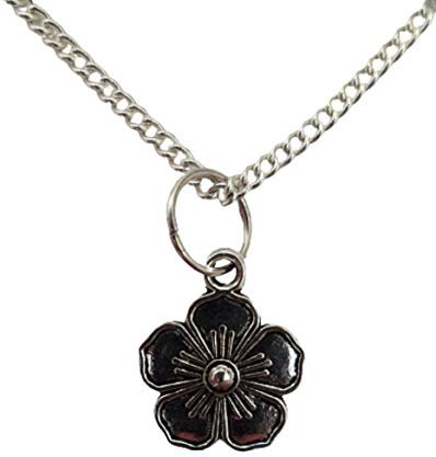 Silver Plated Necklace Yorkshire Rose Charm Pendant