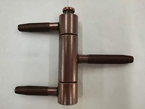 Cerniera anuba AGB TRIA MAXI diametro 20 mm. a tre gambi diritti,finitura bronzo, lunghezza totale della cerniera 88 mm. diametro dei perni 9/10 mm.