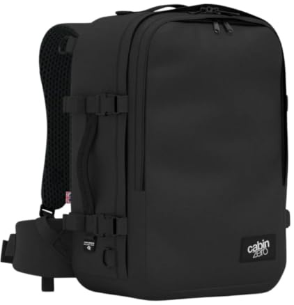 Cabinzero Classic Pro Backpack 32L, Padded Laptop Rucksack with YKK Zips, Hip Belt and Front Compartment, Carry On