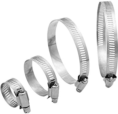 YOFASEN 12 pièces Colliers de Serrage Tuyau Ajustable - 9-16mm en Acier Inoxydable Attaches de Tuyau à Entraînement par Vis Sans fin Tube de Silicone pour gaz à l’eau Applications Automobiles