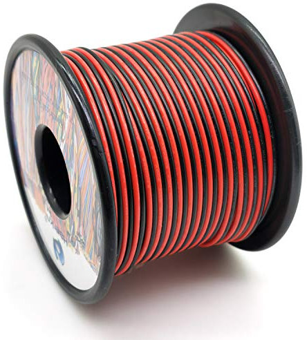 Filo 0,35mm² 22AWG Cavo Elettrico 2x30 metri tensione da 12 V a 300 V filo di rame stagnato a più fili può essere utilizzato per striscia luminosa a LED lampada a LED