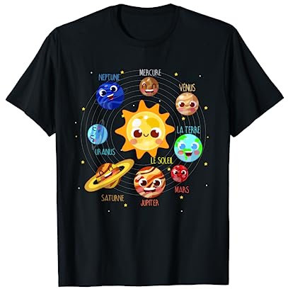 Système Solaire Planète Espace Enfants Astronautes T-Shirt
