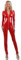 MISS NOIR Damen Vinyl Overall im Wetlook S-3XL mit 4-Wege-Reißverschluss Sexy Jumpsuit Catsuit Exklusives Clubwear, Rot (112VI-RD), L