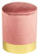 Baroni Home Hocker mit Stauraum, Samt, goldenband, 31X31X39 cm -Puderrosa