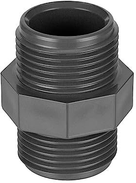 REKUBIK PVC-U Doppelnippel 2X Außengewinde Größe 3 AG x 3 AG