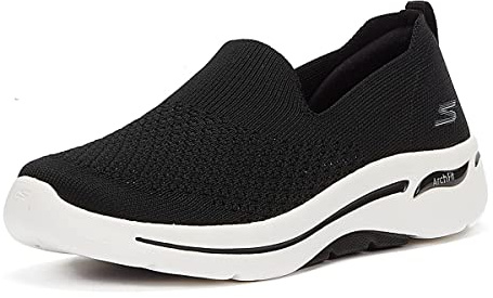 Skechers Go Walk Arch Fit-Delora 124418-BKW, Womens Sneakers, Black, 38 EU
