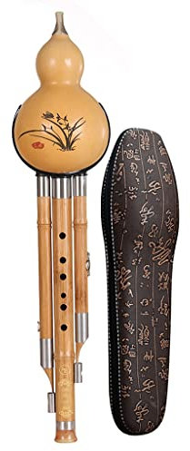 Mobkid Hulusi Musikinstrument C Down B Cucurbit Grundschule Anfänger Zero-Based Entry Musikinstrument Boxed (Color : Brown, Size : B-Flat)