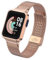Nuosiweilang Armband Kompatibel mit Xiaomi Mi Watch Lite/Redmi Watch - Edelstahl Gewebtes Uhrenarmband, Roségold
