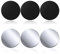 Rouclo Láminas Metálicas 6 Piezas para Soporte iman movil Coche, Reemplazo de Placa de Metal Muy Finas Adhesivo Soporte movil Coche magnético - 3 Negro y 3 Plata(Redondos)