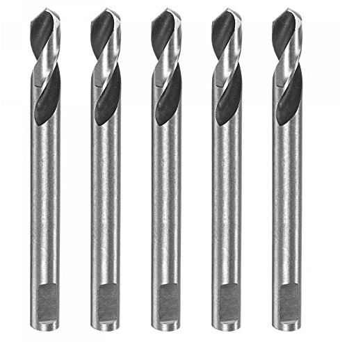 sourcing map 5pcs High-speed Steel Drill Bits 6mmx65mm for Hole Saws Arbor Drill Bit Replacement Thick Metal Cutting