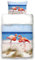 ESPiCO Schwanberg Bettwäsche Seascape Flamingo Vögel Sand Düne Strand Beach Tier Bunt Meer Natur Renforcé, Größe:135 cm x 200 cm