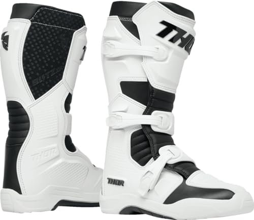 Thor MX - Stivali Blitz XR MX Enduro Quad ATV, colore: Bianco, Blu, 51 EU