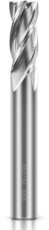 ASNOMY 4-Flauta Fresa Perforadoras, Fresa de Punta, 8mm HSS CNC Fresa de Mango Recto Brocas de Corte Juego de Herramientas para Madera Aluminio Titanio Acero