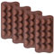 Herzform Silikon Schokoladenform, 4 Stück Pralinenform mit 15 Mulden, Süßigkeitenformen für Backen, DIY Wachs-Schmelzformen für Backzubehör, Antihaft Pralinenform Silikon (Braun)
