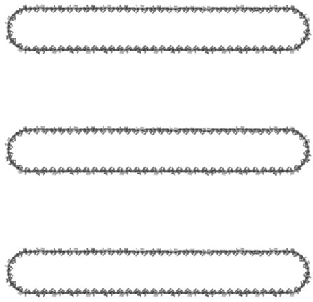 3 Stück Sägekette, 35cm 3/8LP 1,1mm 52 Antriebsglieder Rückschlagsarme Kette kompatibel mit Makita DUC353, Einhell GP-LC 36/35 Li, Bosch AKE 35-19 S/AKE 35 S, Dolmar, Oregon, Husqvarna und mehr
