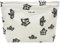 Torytoe Kosmetiktasche, Kulturtasche Segeltuch Mäppchen Make Up Schminktasche Blumen-Prägung Waschtasche Travel Cosmetic Organizer Kulturbeutel Kosmetikbeutel Reisen Kulturtasche für Damen, Blau Beige