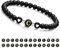 Armband Damen mit Buchstaben und Herz - Partnerarmbänder Freundschaftsarmband mit 6mm Naturstein Perlen Personalisierte Geschenke Armband Paare Mädchen bff Schwesterherz Mutter und Tochter (Schwarz-C)