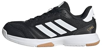Adidas Womens Ligra 8 Indoor Volleyball, Black/White/White, 7