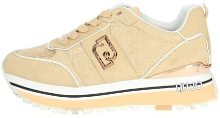 Liu Jo Scarpe Maxi Wonder 71 Sneaker Casual Donna Misto Pelle Rosa Antico 41