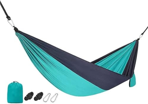 Hängematten für draußen 290x180 cm 1 Person Tragbare Hängematte für Camping Wandern Rucksackreisen Reisen Festival oder den Strand Hängematte Camping