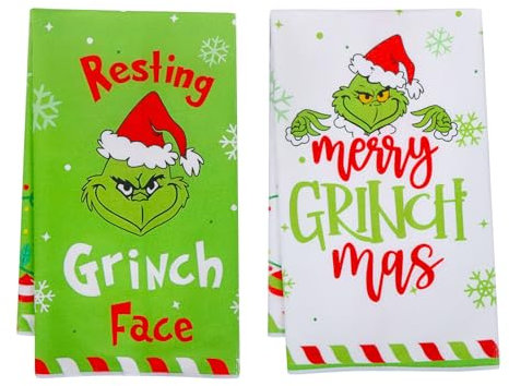 Weihnachten Küchentücher, Geschirrtücher Weihnachten, Grin Bad Handtüche, Lustigen Deko Weihnachten, Cute Xmas Geschenke für Frauen Männer